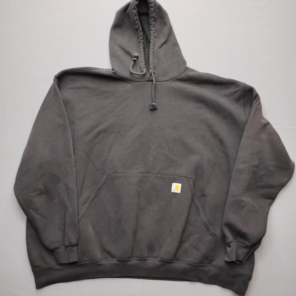 Carhartt K121 BLK Mens 4XL Black Midweight Hooded Sweatshirt Workwear Pullover